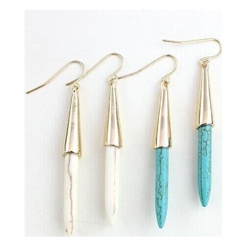 New fashion white and blue bar drop earrings for women girl