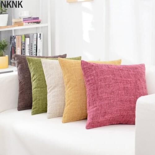 Solid Sofa waist Cushion Cover Pillow 30x50/40x40/45x45/40x60/50x50/55x55/60x60cm Cheaper Decorative Throw Pillowcase for Home