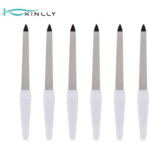 6 Pieces Toe Nail Finger Nail File Premium Quality Fingernail Buffer For Shaping Stainless Steel Nails