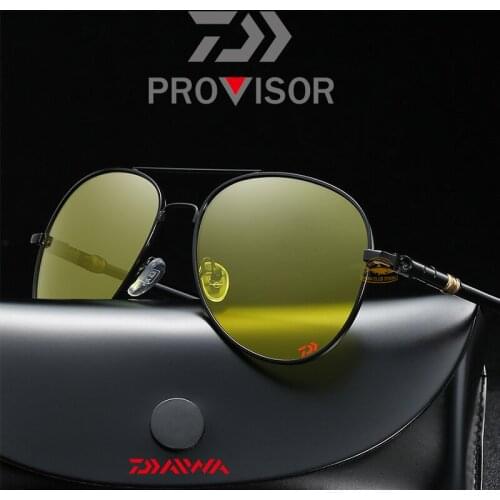Daiwa Fishing Polarized Sunglasses Men and Women Outdoor UV Protection Day and Night Anti-blue Light Night Vision Goggles
