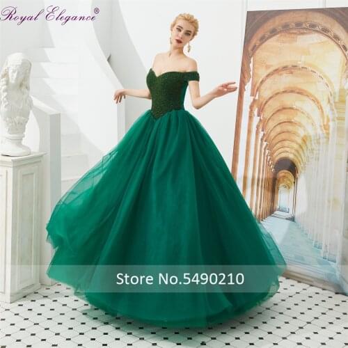Royal Elegance Womens Off Shoulder Dresses