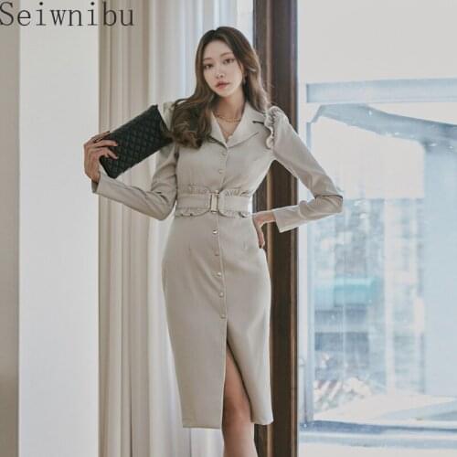 S-XL Plus Size 2021 Elegant Office Dress Women Patchwork Bodycon Blazer Dress Ladies Slim Tight Pencil Dresses Female Vestidoes