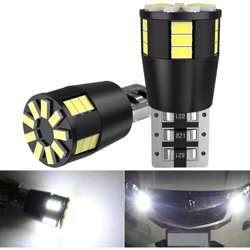 2X T10 W5W LED Bulbs Canbus For Land Rover Jeep Tesla Car Parking Position Lights Interior Map Dome Lights 12V White yellow