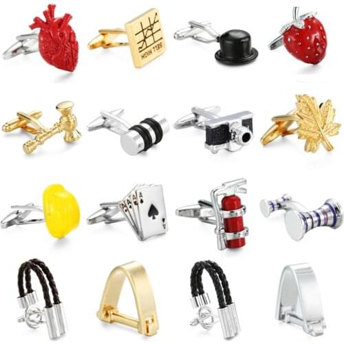 High quality brass material fashion style design bearing leather rope Cufflinks mens French shirt Cufflinks wholesale retail