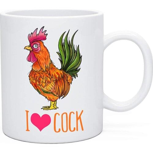 Funny Novelty I Love C@@k Printed on Both Sides Tea Coffee Mug