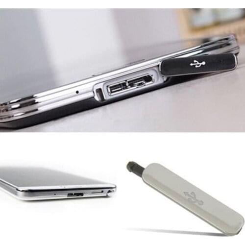 USB Charge Port Flap Cover For Samsung Galaxy S5 Charge Port Dust Plug Mobile Cell Phone Dustproof Plug Replacement + Screw 1Set