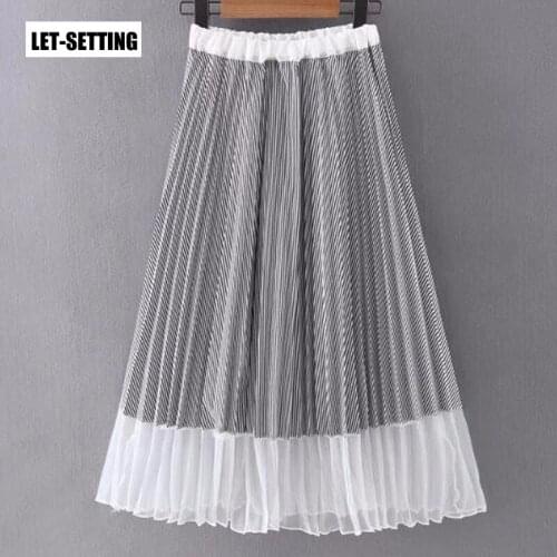 LET-SETTING new summer women Half-length pleated chiffon skirt Bohemian skirts
