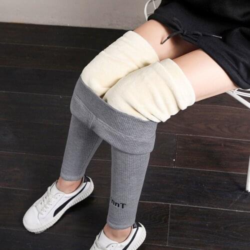 Winter Pants Thermal Leggings High Waisted Pants for Women Cashmere Streetwear Trousers Women Winter Casual Pants Women Y145