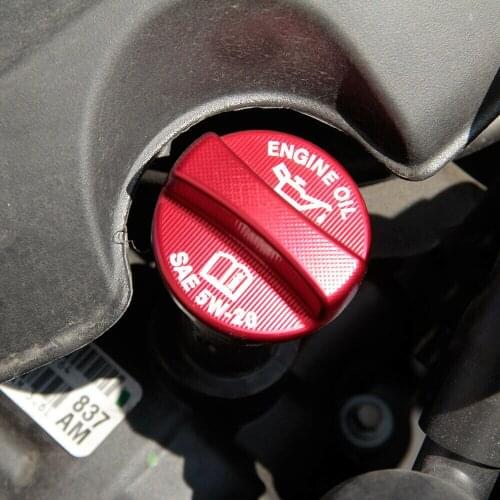 Aluminium Alloy Engine Oil Cap Car 1 Pc Cnc Cover Decor For Dodge Challenger And Charger 2011-2020 Matte Red