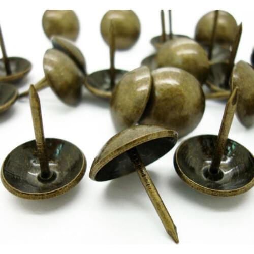 100pcs Retro Bronze Jewelry boxes/sofa/drum nails/decorative nails Bronze thumbtack/Upholstery Nails/Pneumatic pins gun air nail