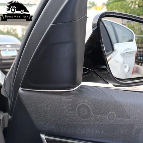 2 Pcs Car Door Gap ABS Style Decoration A Speaker Door Gap Horn Audio Car Copper Stickers For BMW 5series F10