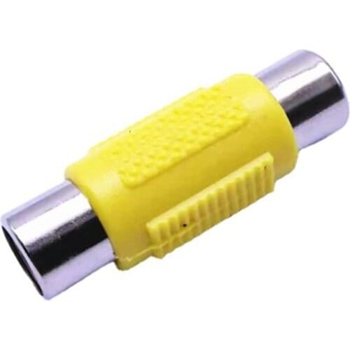 4-color RCA female to female plug connector adapter terminal RCA connector video audio extension cable cable converter DIY