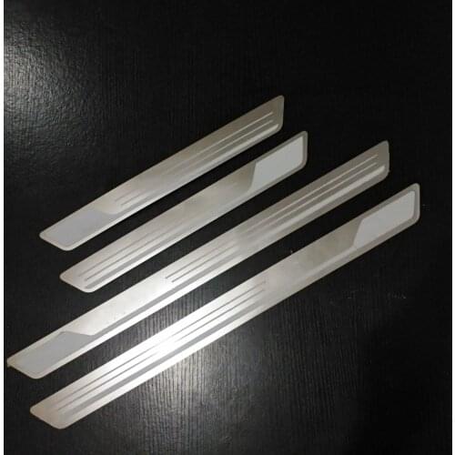 For Volkswagen Jetta 2013 2014 2015 2016 2017 2018 Door Sill Strip Scuff Plate Pedal Side Trim Car Stickers Accessories 4pcs