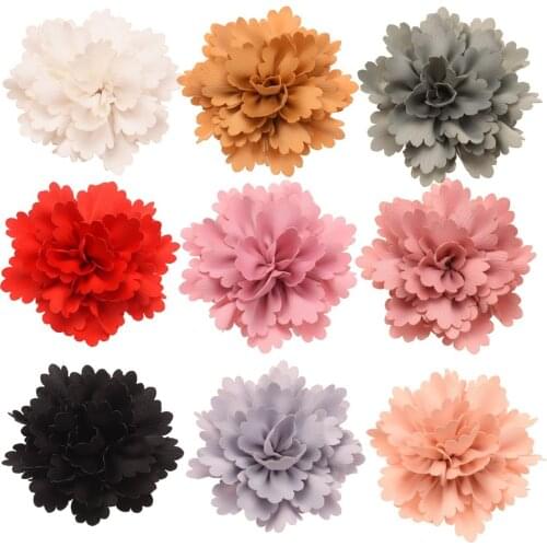 6pcs/12pcs 2.6inch/4inch Fashion Flowers Baby Girls Hair Flower Boutique Hair Accessories No Hairclips Barrette for Hair Bows