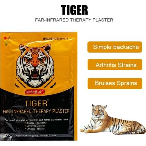 80PCS Chinese Black Tiger Balm Plaster Treatment Muscle Back Ache Medical Plaster Pain Relief Patch Healthy Care