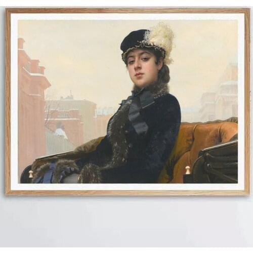 Famous Painting "An Unknown Woman" 5D DIY Diamond Painting Full Square Round Diamond Embroidery Mosaic Home Decor