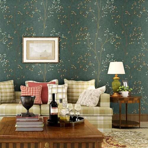 Beibehang pastoral three-dimensional tree non-woven living room TV sofa background bedroom bedside wallpaper papel de parede