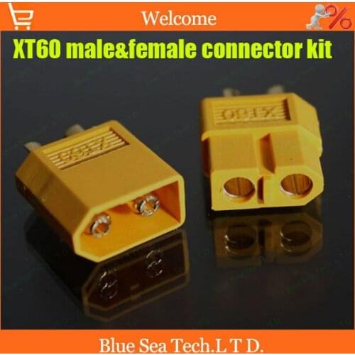 Free Shipping 10sets=20pcs Brand New XT60 battery connector bullet Connectors Plug male&female kit
