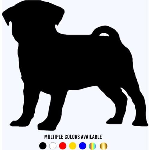 CK20680# Die-Cut Vinyl Decal Pug Sideways Car Sticker Waterproof Auto Decors on Car Body Bumper Rear Window