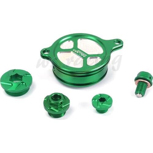 CNC Timing Drain Screw Bolt Oil Filter Cap For Kawasaki KXF450 KX450F 2009 2010 2011 2012 2013 2014 2015 KLX450R 2008-2013
