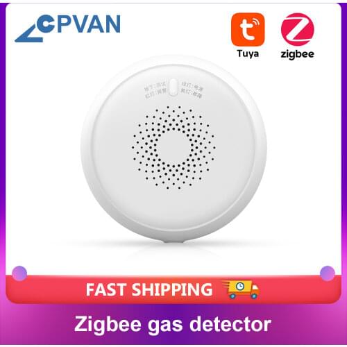 Cpvan smart supplier gas detector sensor Tuya smart home security alarm system highly sensitive gas detector compatible supplier hub