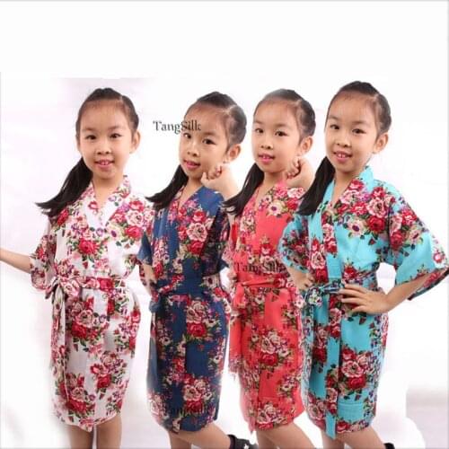 Floral cotton cool feeling breathable flower girl bath robe
