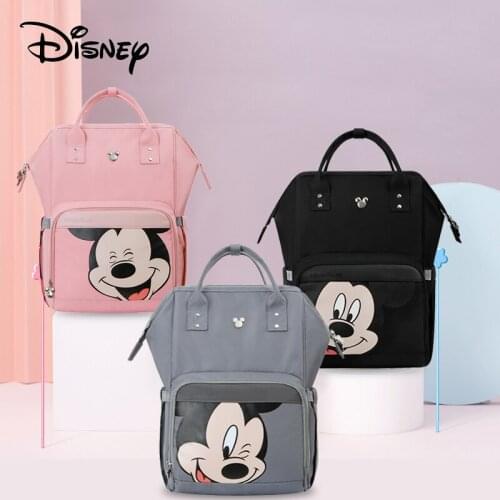 Disney USB Baby Diaper Bag Heat Preservation Backpack Women Travel Large Capacity Mommy Bag Baby Fashion Mom Baby Stroller Bag