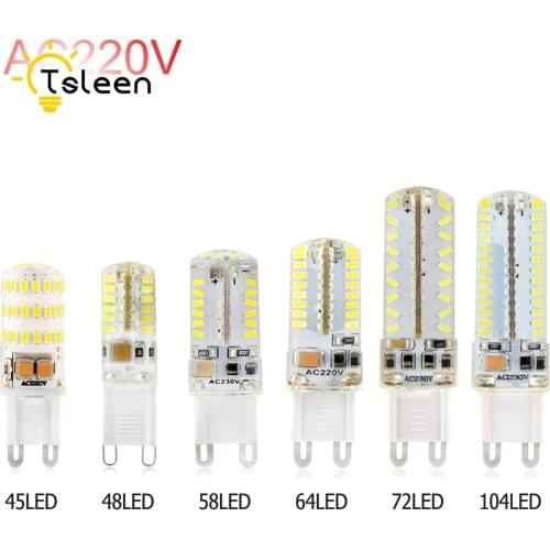 Home Decoration G9 LED Lamp Bulb AC 220V 230V 240V 6W 7W 9W 3014 SMD Ceramic LED Light replace Halogen G9 for Chandelier