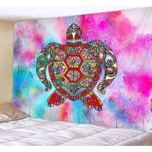 Geometric Colorful Animals Printed Tapestry Cheap Hippie Wall Hanging Bohemian Wall Tapestries Mandala Wall Art Decor