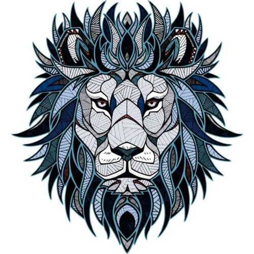PLAY COOL Creative Lion Head Pattern Car Sticker Automobiles Motorcycles Exterior Accessories PVC Decal for Honda Lada Bmw Audi