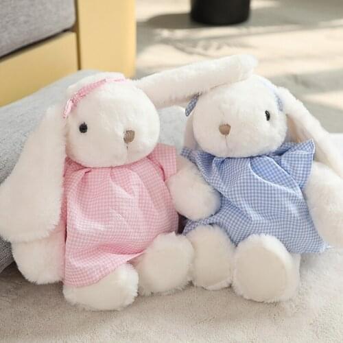 Rabbit Toy Rabbit Doll Toy Kids Sleeping Back Cushion Cute Plush Stuffed Bunny Baby Accompany Doll Appease Headband Xmas Gift
