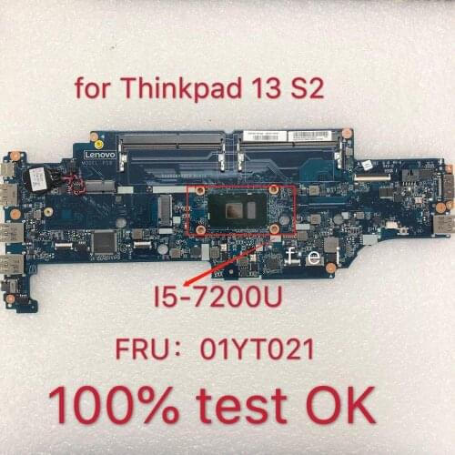 ForPS9 placa-mãe do portátil para lenovo thinkpad yoga 13 S2 núcleo I5-7200U mainboard DA0PS9MB8E0 FRU 01YT021 100% test ok
