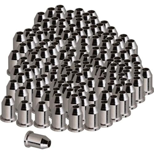 Yibuy Chrome Metal Guitar Through Body String Mounting Ferrules for Guitar Pack of 120