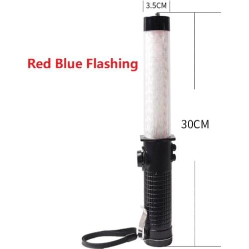 30CM Multi-functional Baton Laser Whistle Buzzer Broken Window magnetic Fire Emergency Evacuation Traffic Warning Light