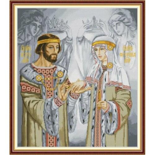 Wedding cross stitch kit aida 14ct 11ct count print canvas cross stitches needlework embroidery DIY handmade