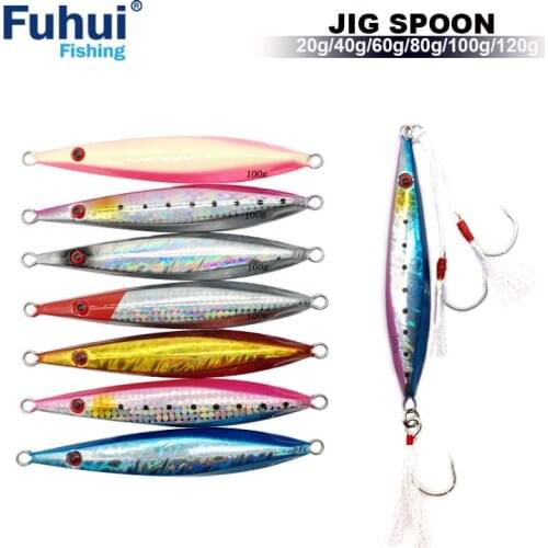 A new type of slow jigger 20g40g60g80g100g120g is used as artificial bait for slow jigging, throwing fishing and deep fishing