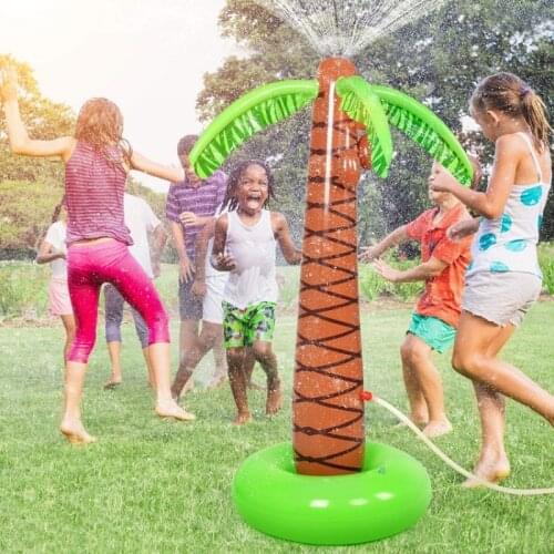 Outdoor Inflatable Coconut Palm Tree Sprinkler Toys Children Pool Garden Party Play Inflatable Toys