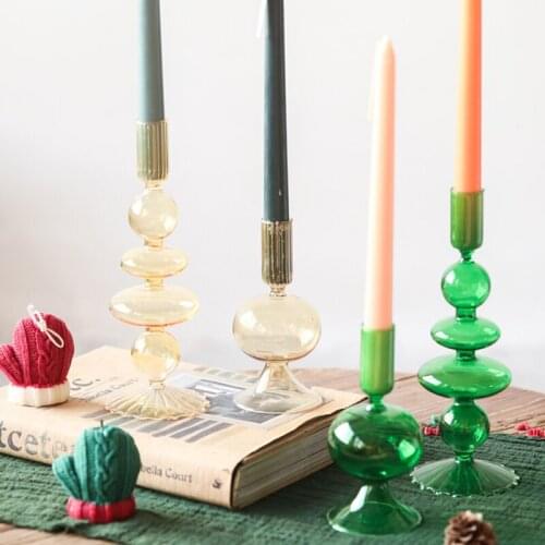 Candle Holders Home Decoration Table Candlestick Glass Wedding Decorations Centerpieces Holder Candelabros