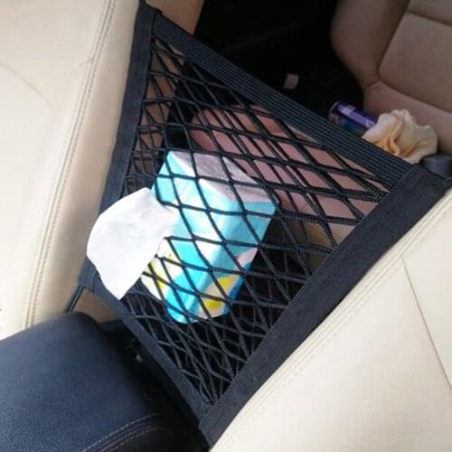 Strong Elastic Car Mesh Net Bag Between Car Organizer Seat Back Storage Bag Luggage Holder Pocket