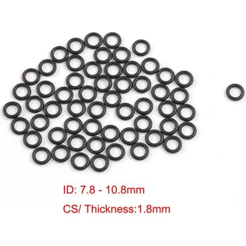 ID 7.8 7.9 8 8.2 8.3 8.5 8.75 9 9.5 9.6 9.75 10 10.3 10.5 10.6 10.8mm x CS 1.8mm NBR rubber o ring gaskets nitrile seal washers