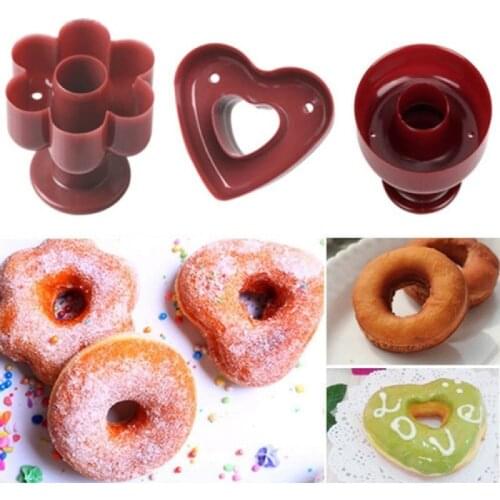 Diy Plastic Doughnut Cake Maker Mold Homes Party Donut Desserts Cutter Mould