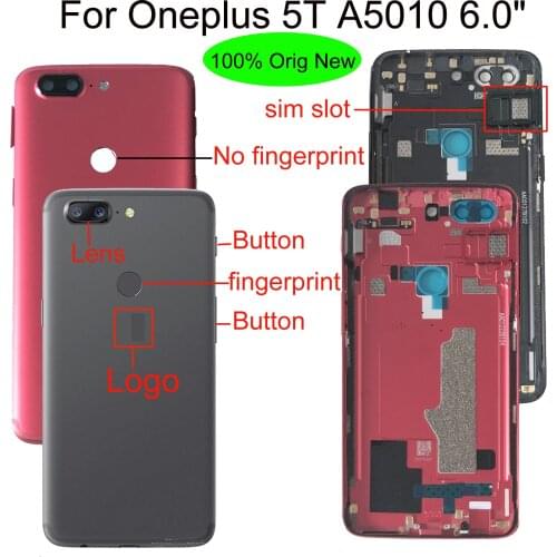 Shyueda 100% Orig New 6.0" For Oneplus 5T A5010 rear Back Door Housing Battery Cover