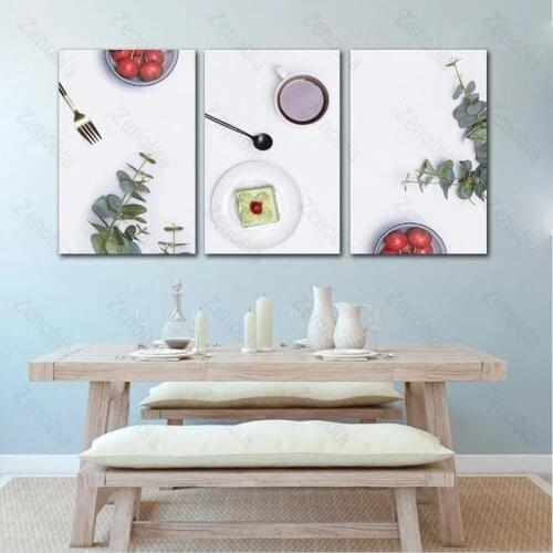 Home Decoration Poster Coffee and Breakfast In The Plate Can Be Customized Canvas Wall Art Decoration Canvas Painting Hd Print