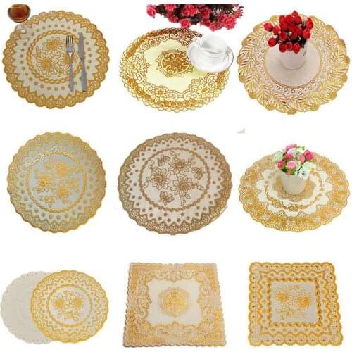 High Quality PVC Rectangle Round Placemat For Dining Table Mats Table Napkin Insulation Pad Cup Coaster