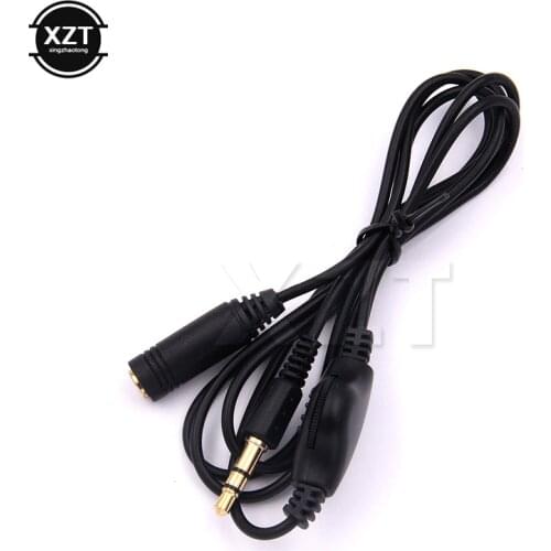 High Quality 3.5mm Male to Female Headphone Stereo Audio Extension Cord Cable Earphone in Line Volume Control Cable