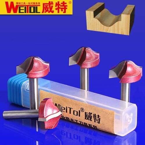 WeiTol 6mm 1pcs wood cutter CNC wood machine Solid Carbide Milling Cutter,Arc cleaning cutter bit MDF PVC acrylic
