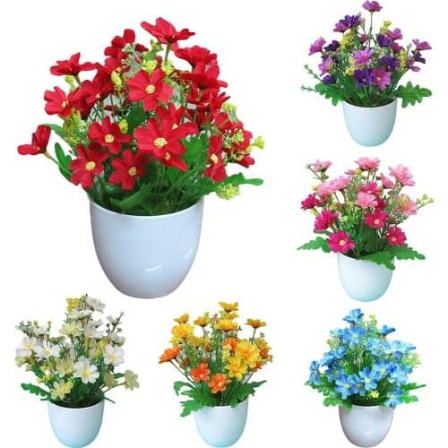1Pc Artificial Potted Flower Garden DIY Party Home Holiday Xmas Craft Decoration