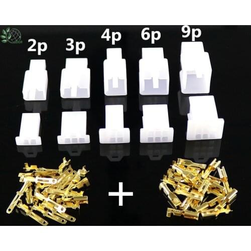 10/lot 2/3/4/6/9 pin 2.8mm Automotive electrical wire auto/car 2.8 Connector for E-Bike,Automobile,Motorcycle etc W