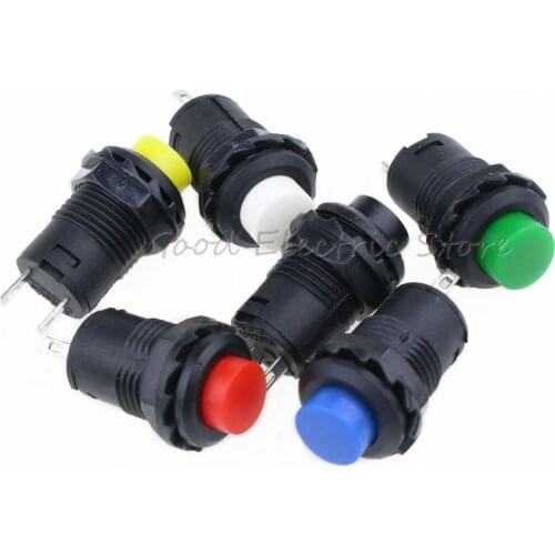 10Pcs Self-locking Push button Switch Latching ON/OFF 12mm DS-228/428