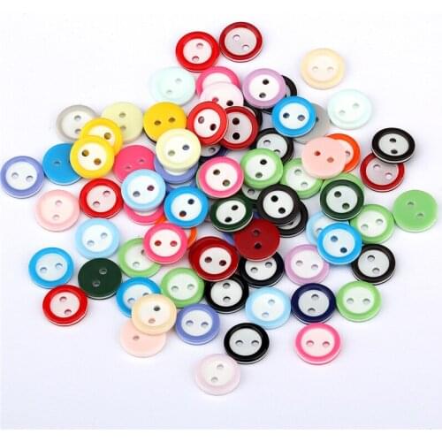 100pcs Colorful Mini Buttons 2 Holes Resin Cute Supper Mini Buttons Sewing Round Decor Card Making DIY Lovely Home Decor Tools
